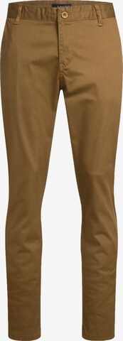 Indumentum Regular Chino Pants in Brown: front