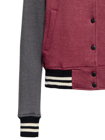 Queen Kerosin Between-Season Jacket 'Diamonds' in Red