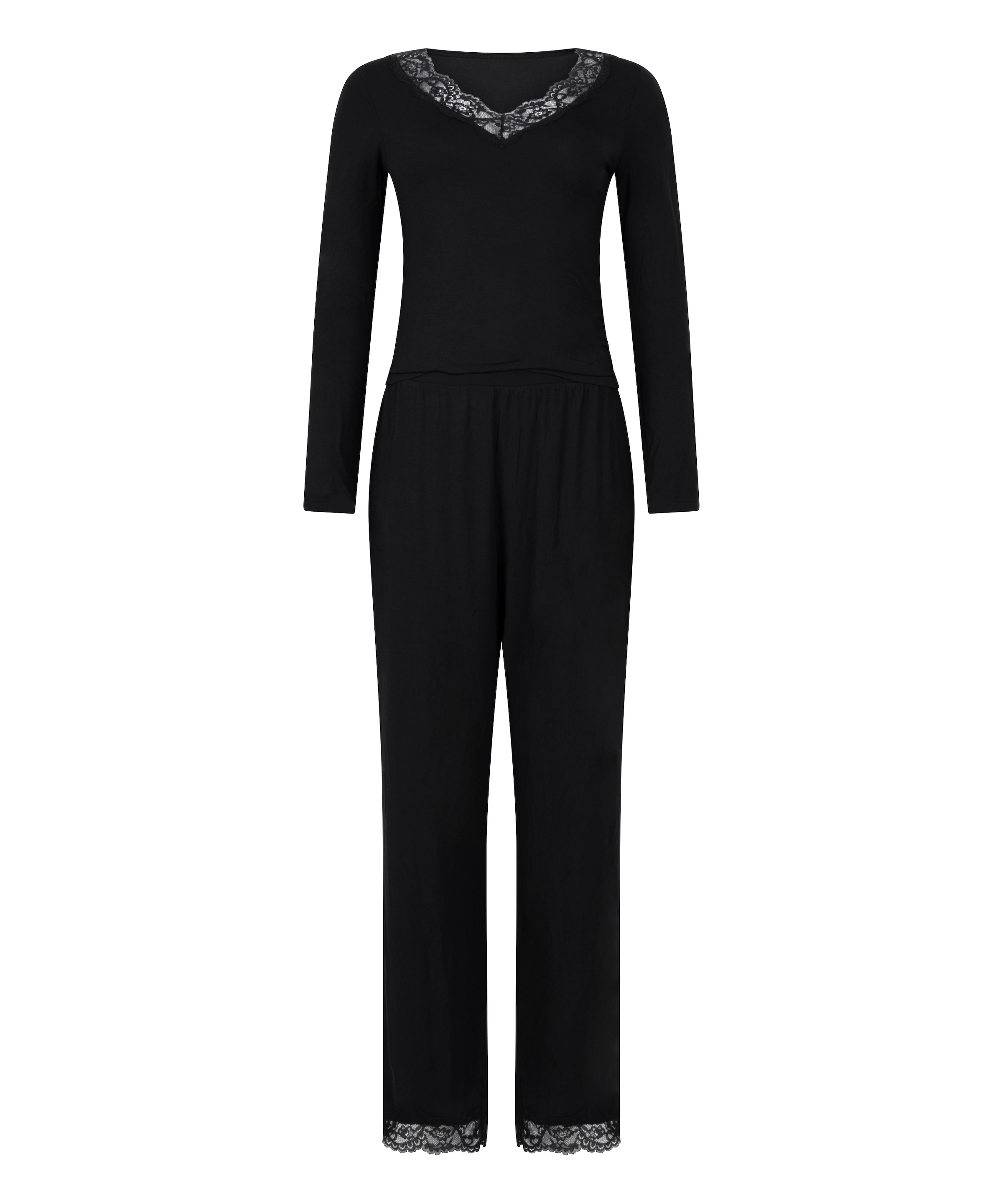 Hunkemöller Πιτζάμα σε μαύρο: μπροστά