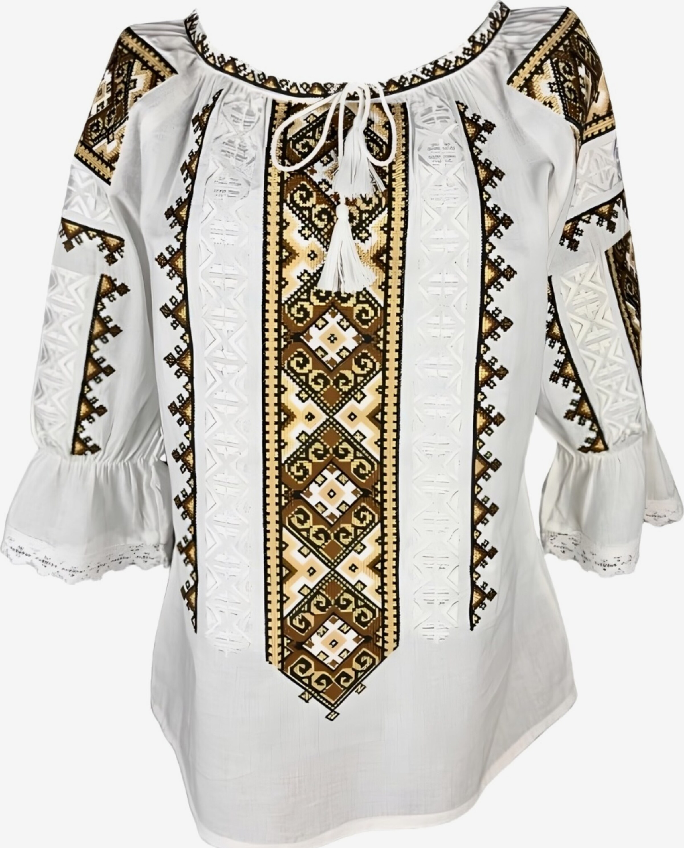 Rody’s forever Bluză tradițională (Oktoberfest) 'Damenbluse IL26 weiß/beige , marimea L'