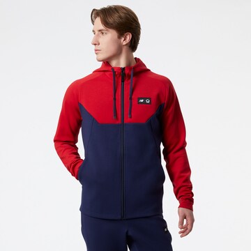 new balance Athletic Zip-Up Hoodie 'Lille LOSC' in Blue: front