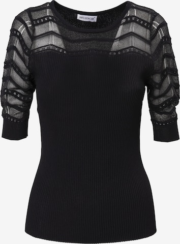 Influencer Sveter - Čierna: predná strana