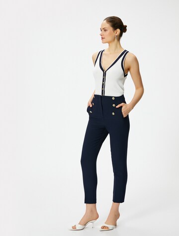 Koton Slim fit Pleated Pants in Blue