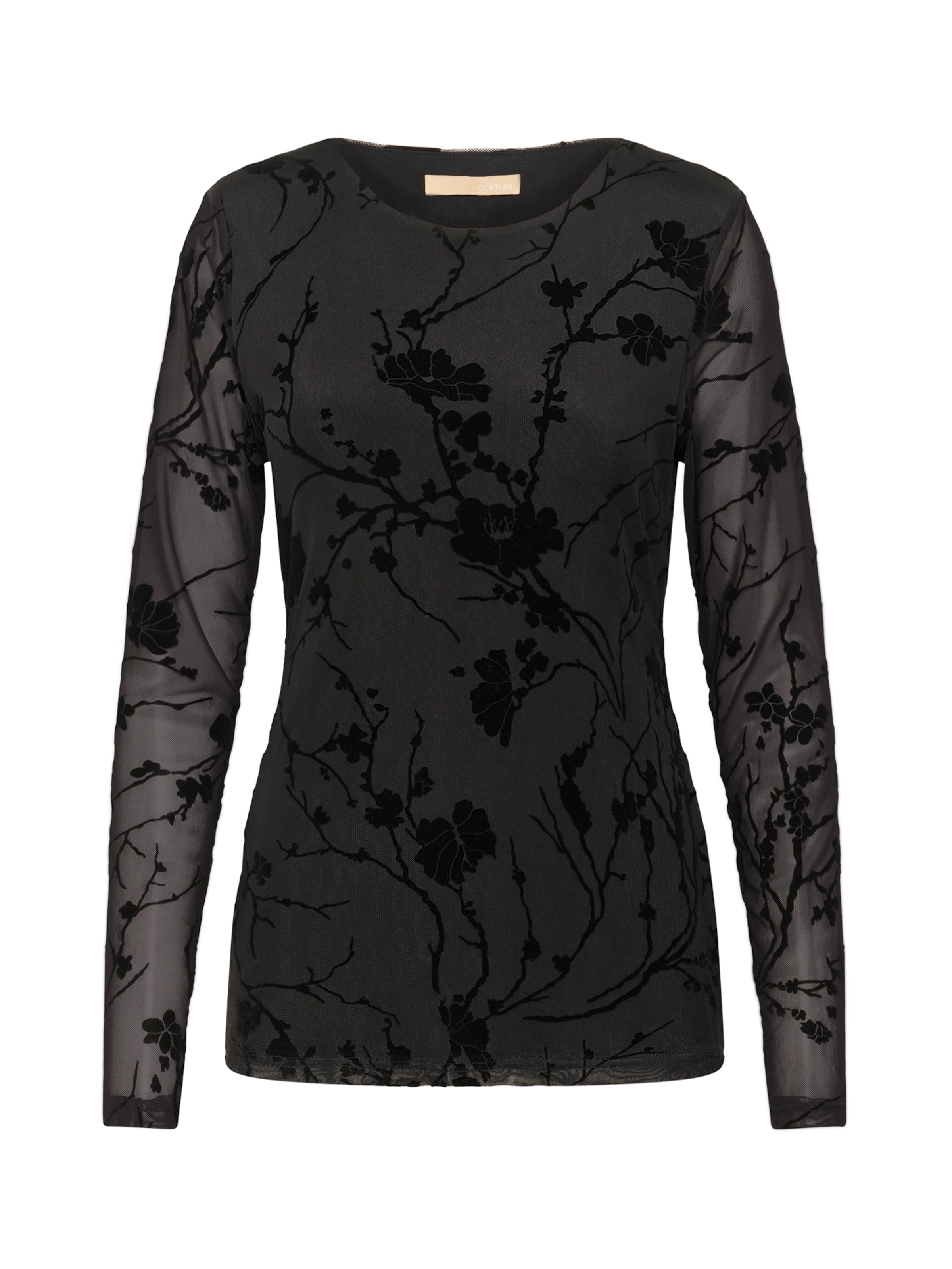 CULTURE - Blusa 'Palida Alifa' en negro: frente