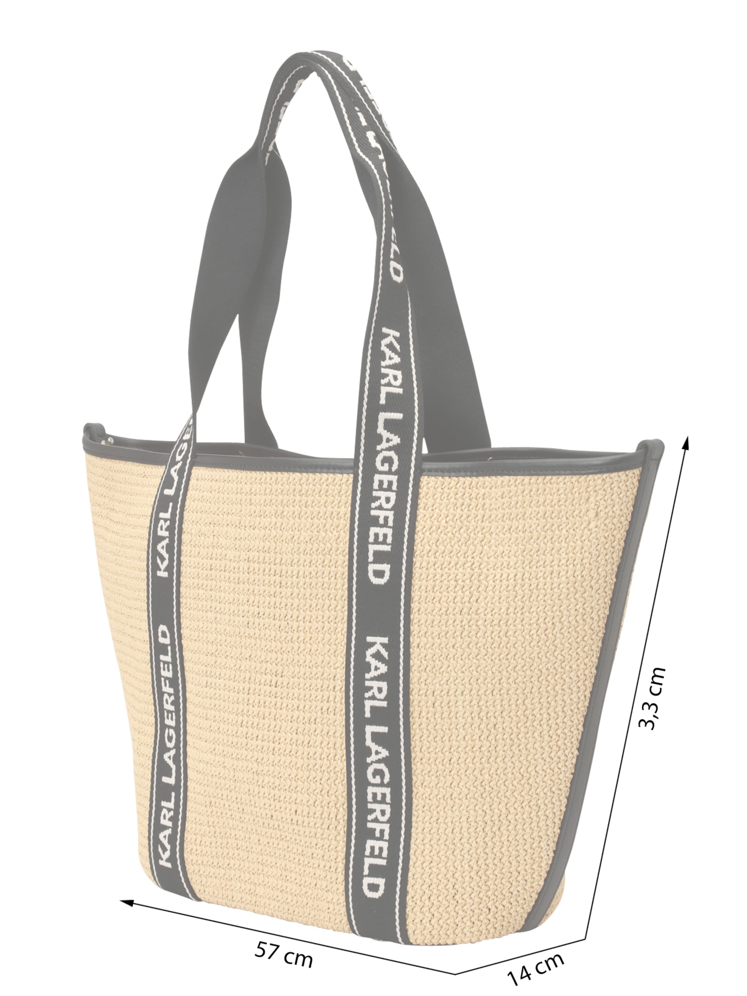 Karl Lagerfeld Plážová taška 'Essential' - Béžová
