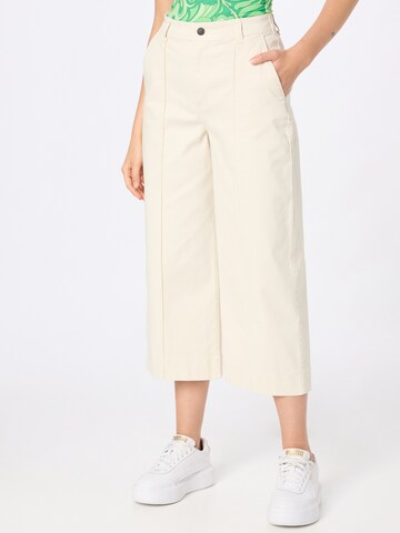 HOLLISTER Szeroka nogawka Spodnie w kolorze biały: przód