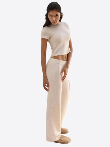 Wide Leg Pantalon Hiccup en beige