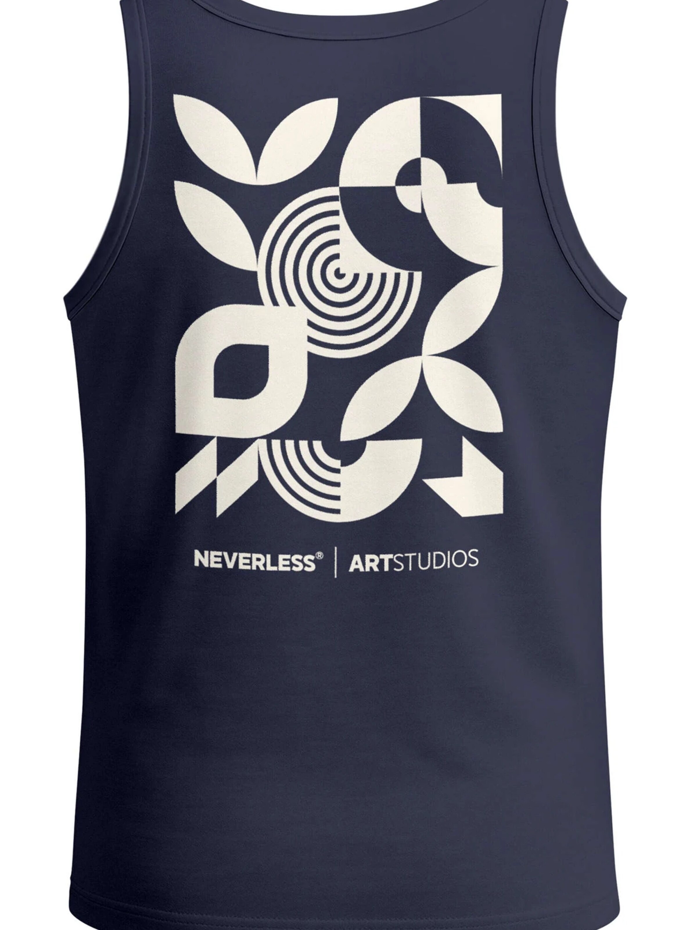 Neverless Shirt 'Modern Art' in Blue: front