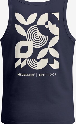 Neverless Shirt 'Modern Art' in Blue: front