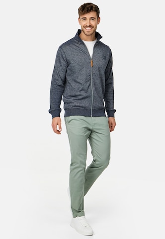 INDICODE JEANS Sweat jacket ' Yanic ' in Blue