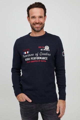 FQ1924 Pullover 'ERLO' in Blau: Vorderseite