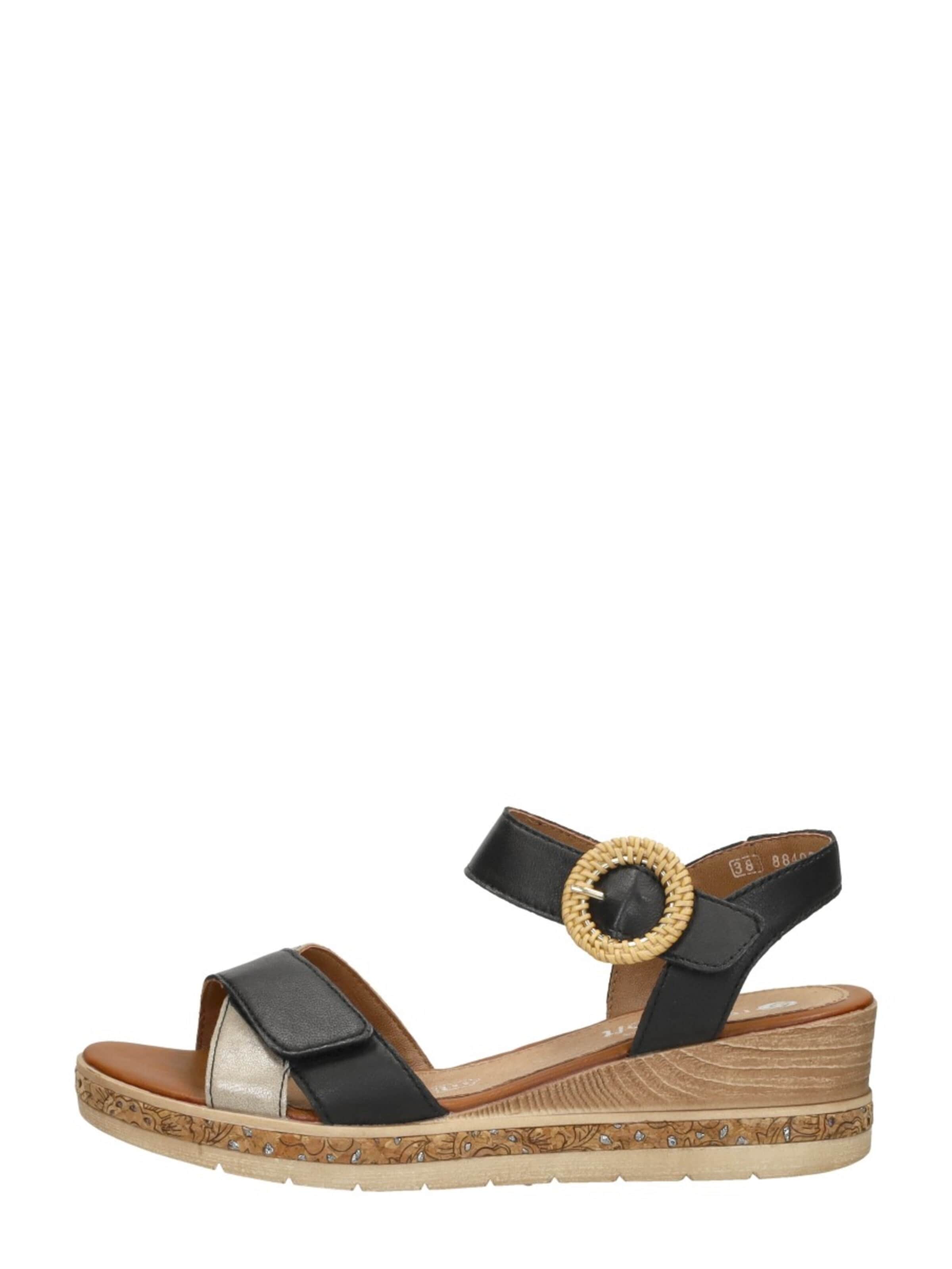 REMONTE Sandal 'Sandalen Plat' in Black: front