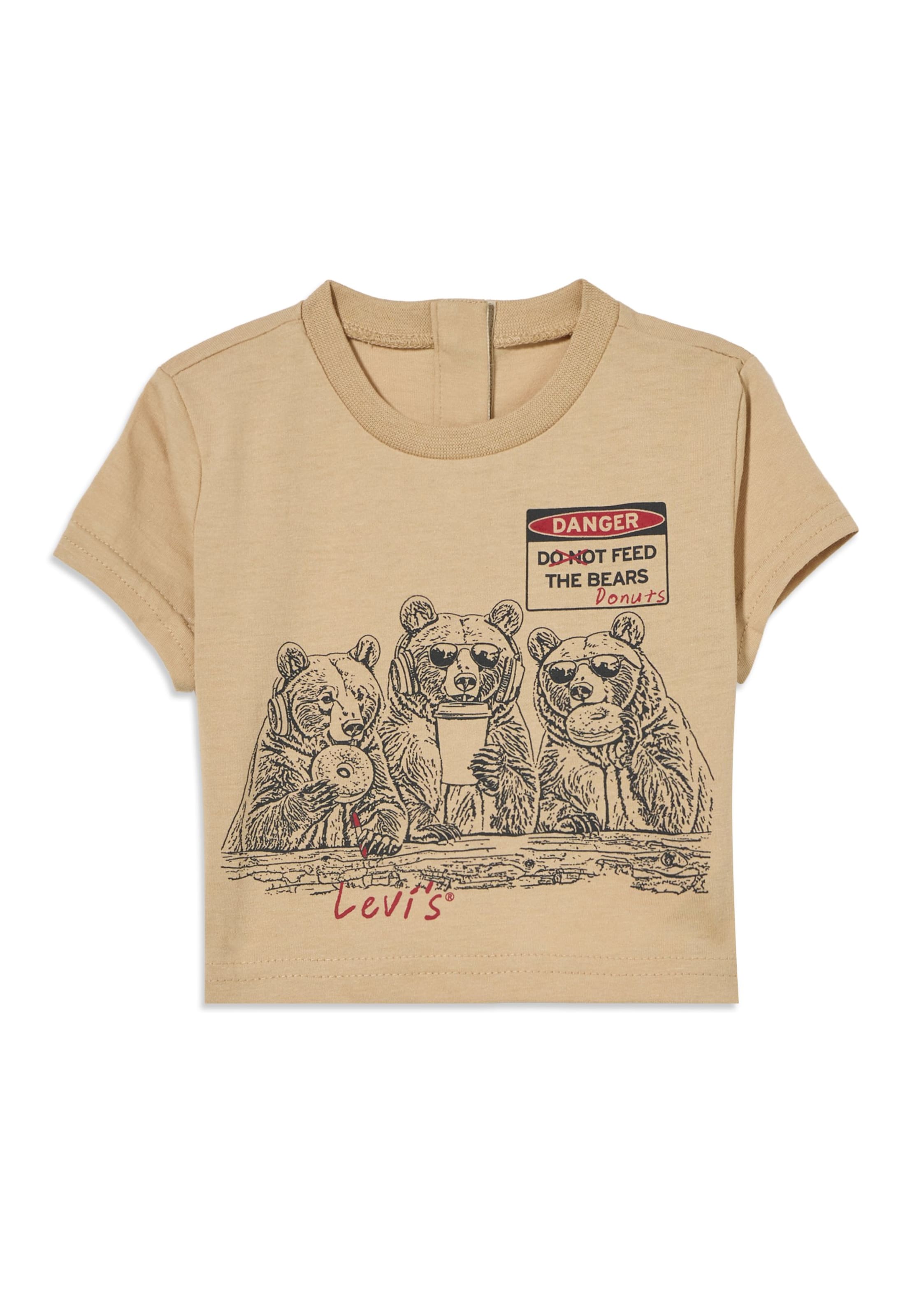 Levi's Kids Póló 'FEED THE BEARS' - bézs: elől