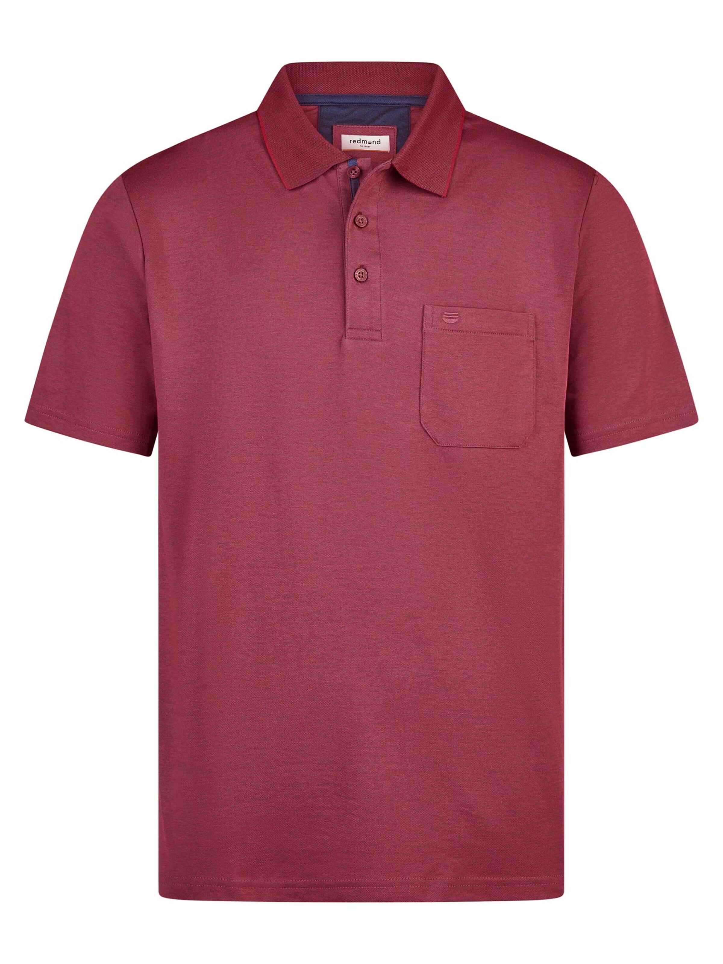 redmond Shirt 'Basic'‌‌‌‌‌ in Rot: Vorderseite