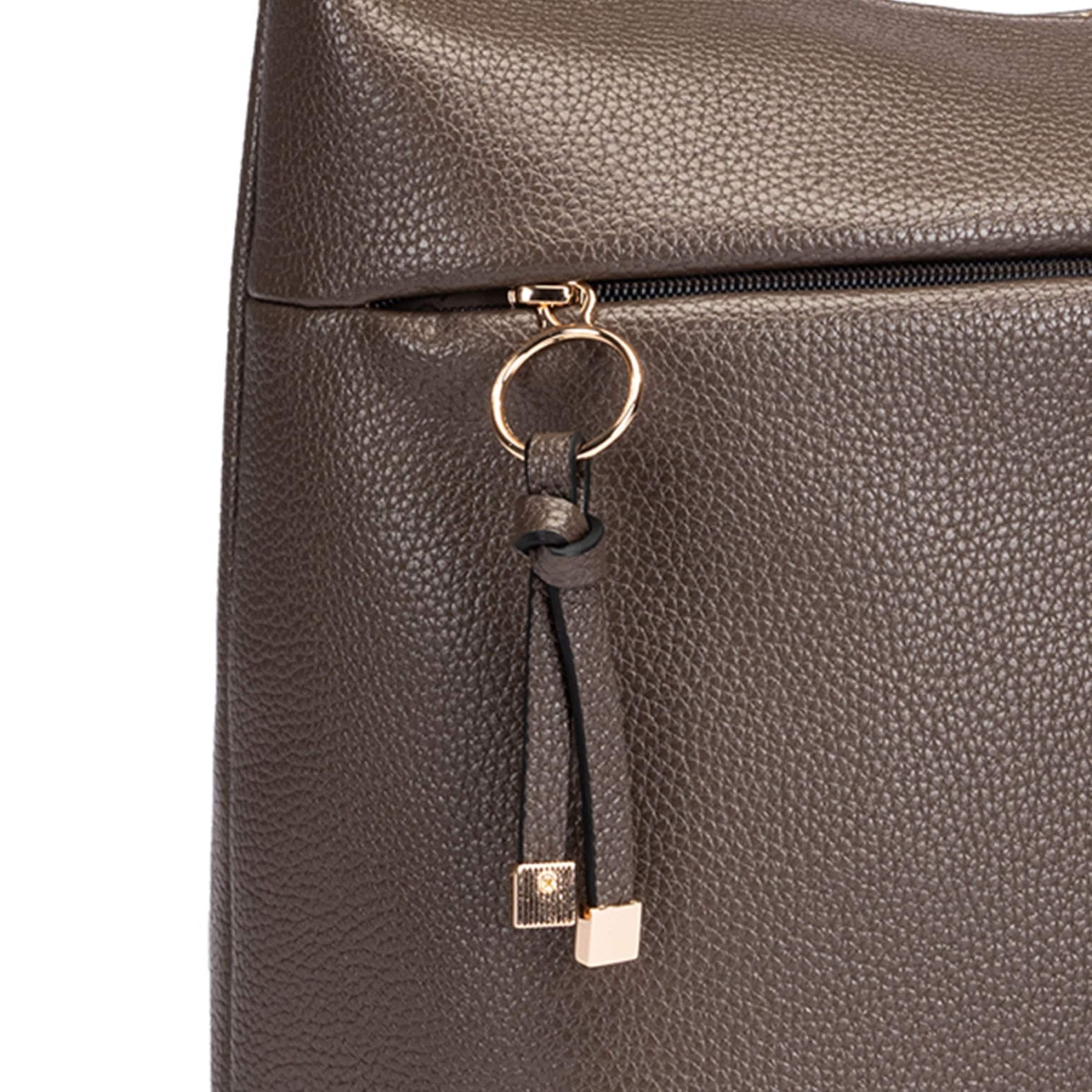 L.CREDI Schultertasche 'Maite' in Braun