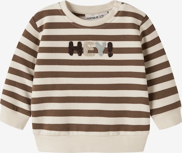 NAME IT - Sweatshirt 'NBMRAFAN' em castanho: frente