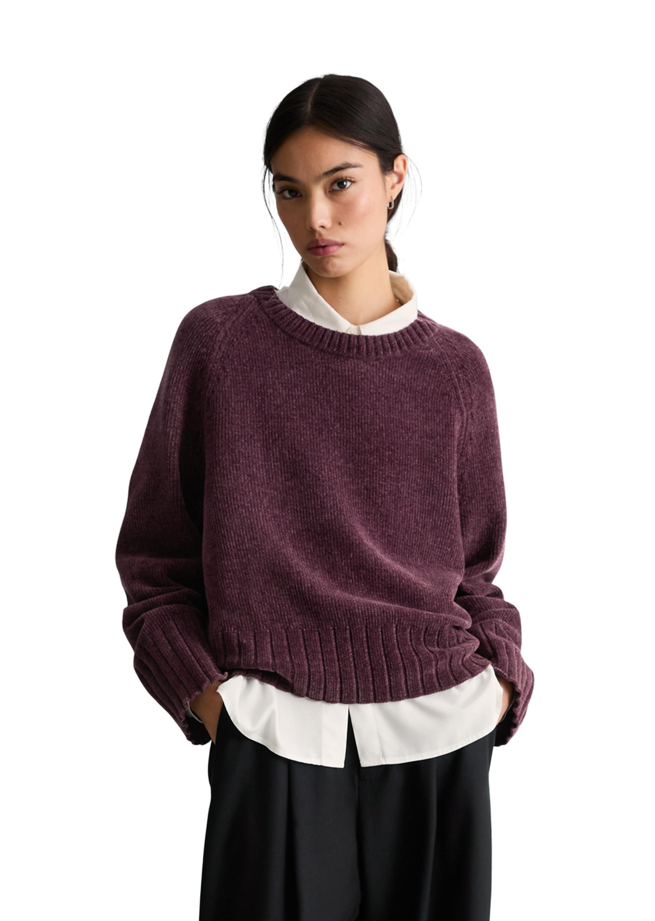 Pull-over oversize Marc O'Polo DENIM en rouge : devant