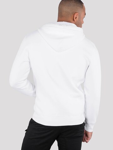 ALPHA INDUSTRIES - Sudadera con cremallera en blanco