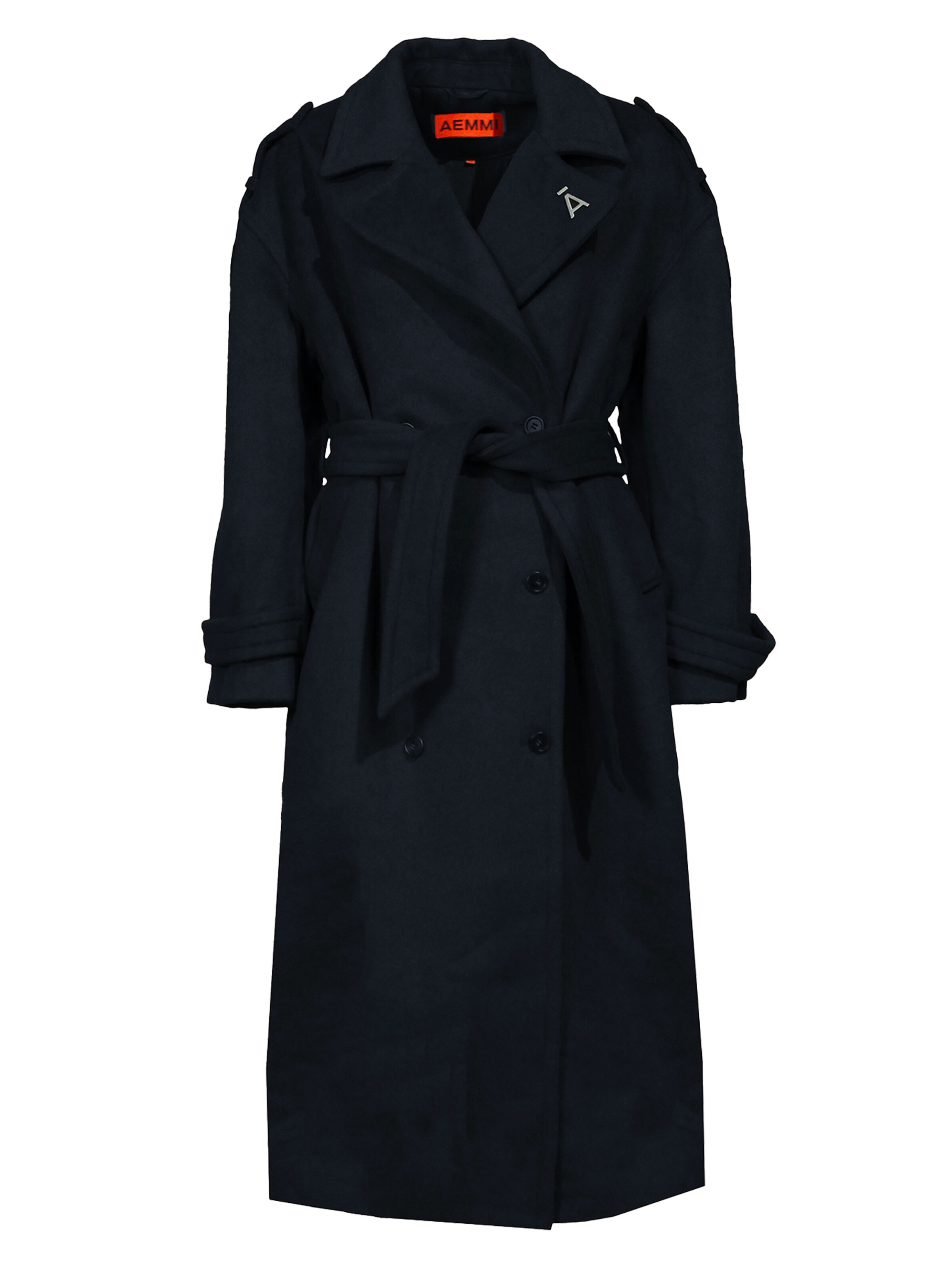 Cappotto di mezza stagione di AEMMI in nero: frontale