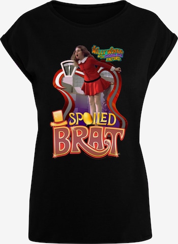 T-shirt 'Willy Wonka And The Chocolate Factory - Spoiled Brat' ABSOLUTE CULT en noir : devant