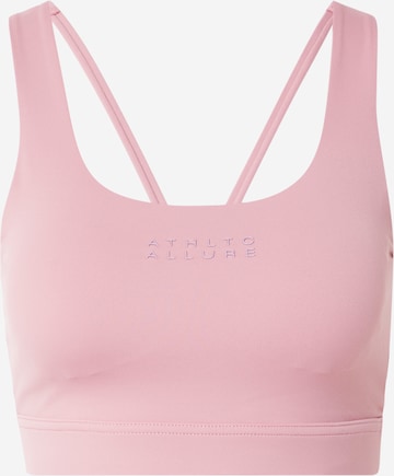 4F Bustier Urheilurintaliivit värissä vaaleanpunainen: etupuoli