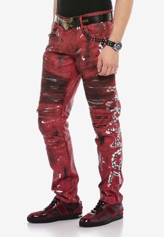 CIPO & BAXX Loosefit Jeans 'CB STRANGE' in Rot