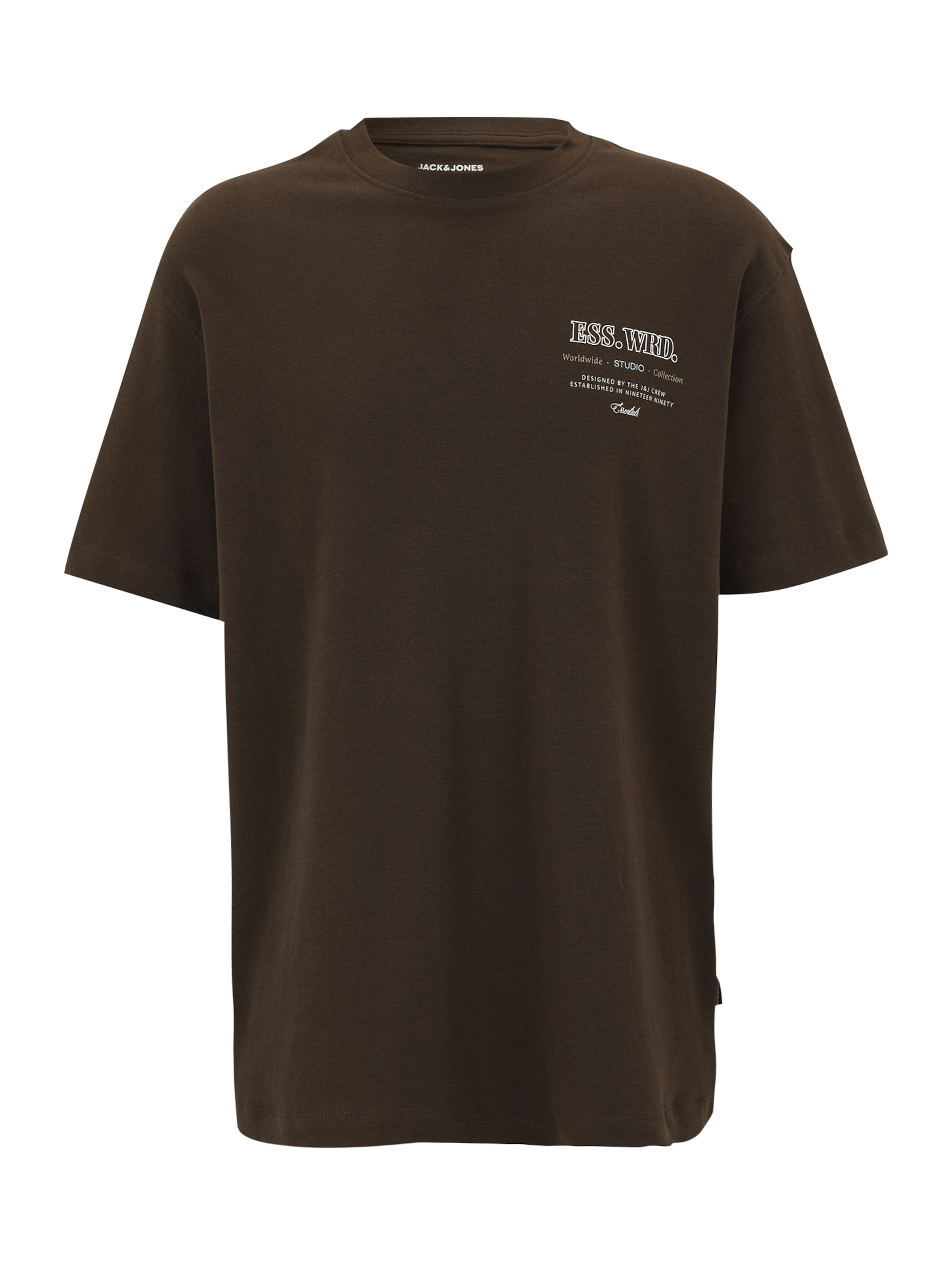 Jack & Jones Plus Футболка 'JJEURBAN EDGE STUDIO' в Коричневый: спереди