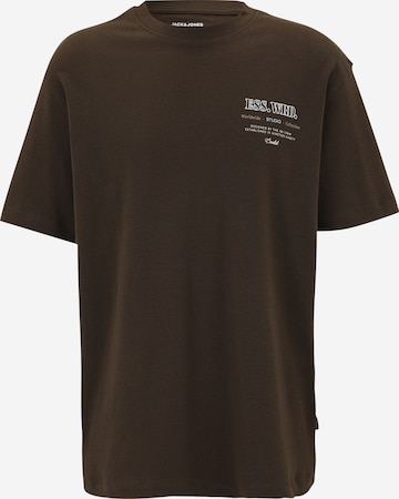 Jack & Jones Plus Футболка 'JJEURBAN EDGE STUDIO' в Коричневый: спереди