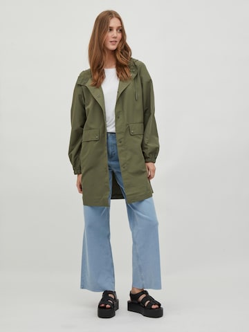 VILA Between-seasons coat 'Kelsey' in Green: front