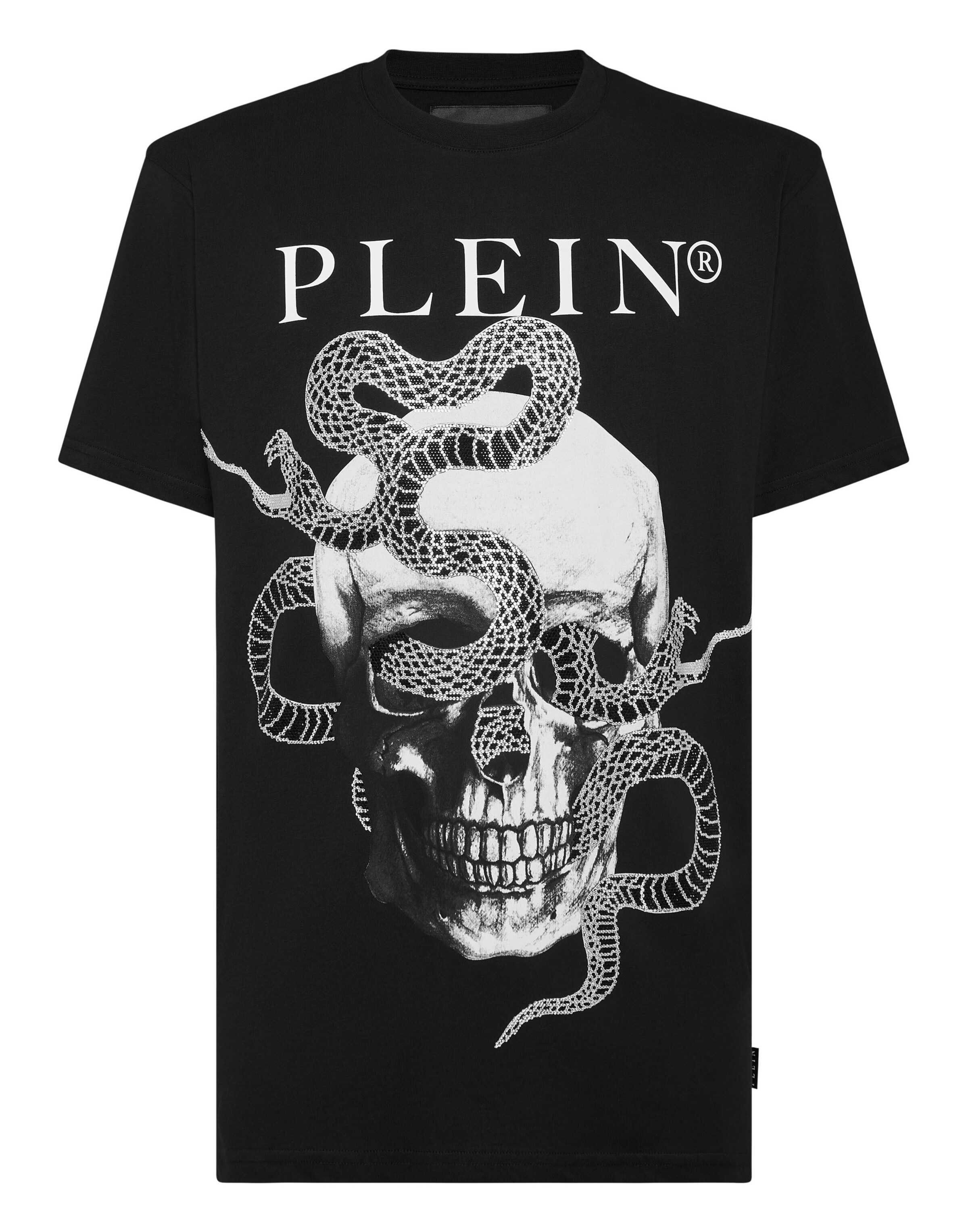 Philipp Plein - Camisa 'Snake' em preto: frente