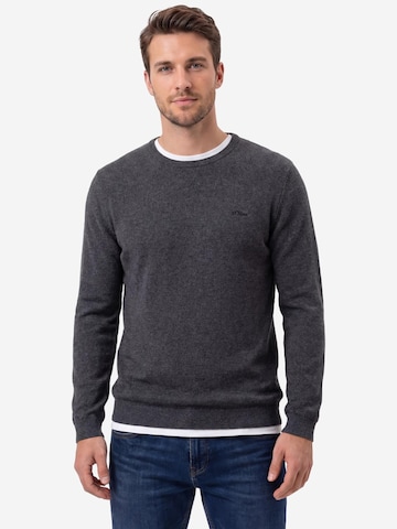 s.Oliver Pullover 'Basic'‌ in Grau