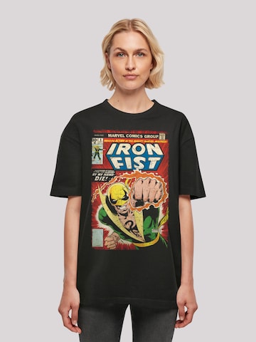 F4NT4STIC Shirt 'Marvel Iron Fist Cover' in Zwart: voorkant