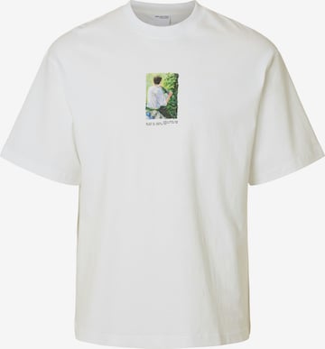 SELECTED T-Shirt 'SLHDarius' in Weiß: Vorderseite