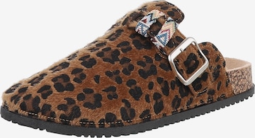 Ital-Design Pantolette in Braun: Vorderseite