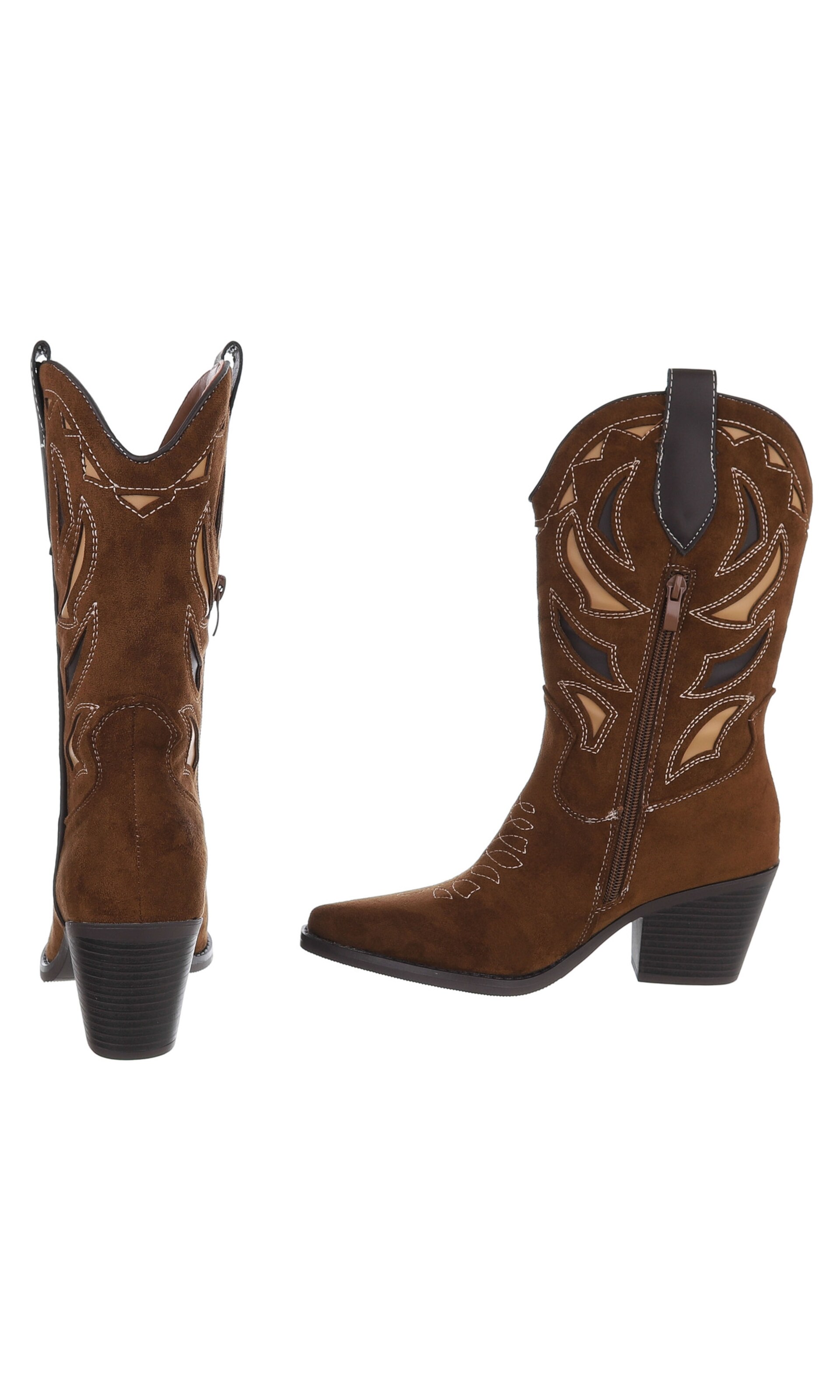Ital-Design Cowboy Boots in Brown