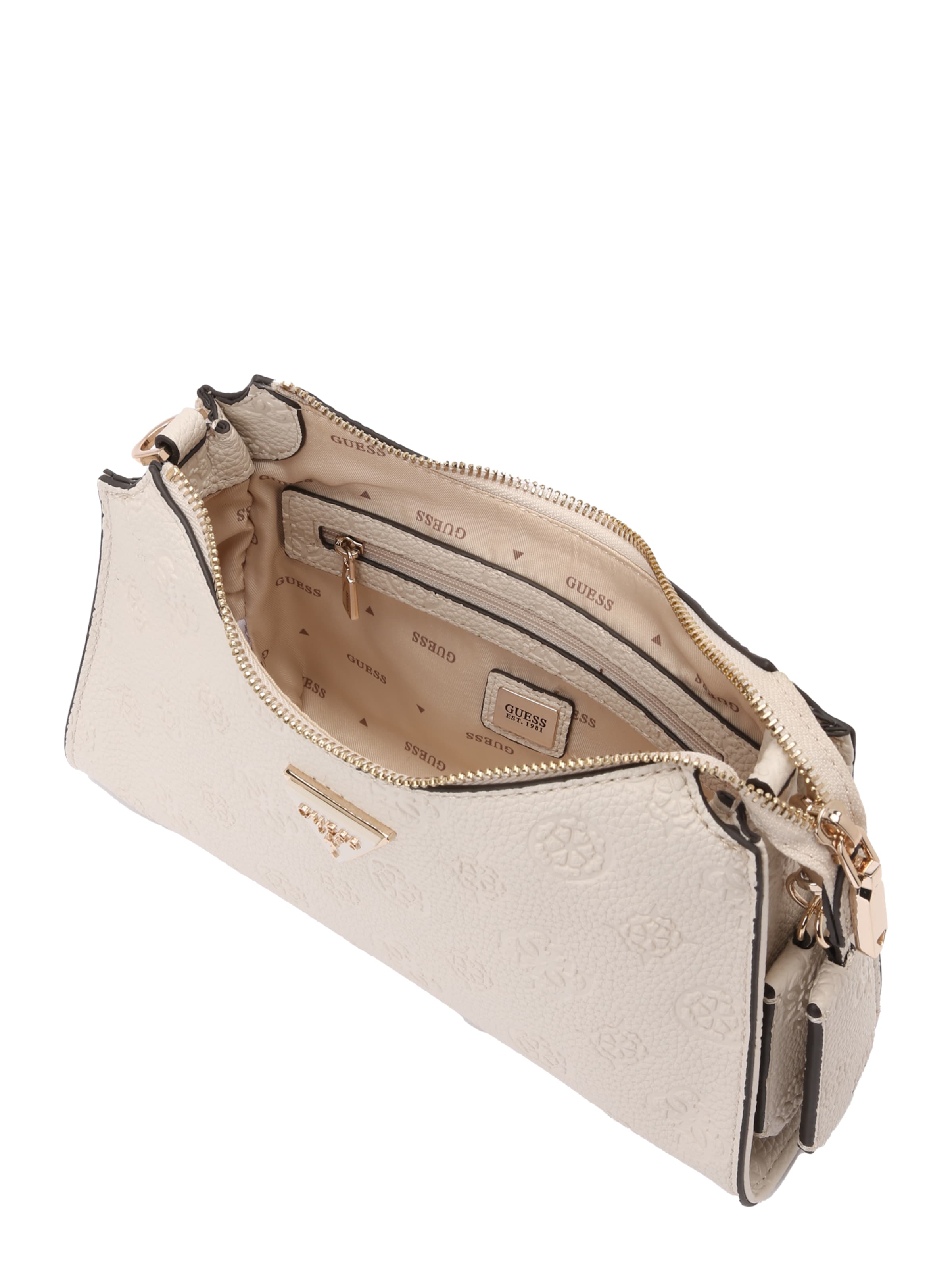 GUESS Shoulder bag 'CRESIDIA II TOP ZIP SHLDR BAG' in Beige