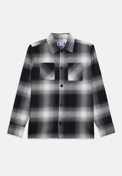 Jack & Jones Junior Button up shirt 'JJEJACKSON' in 140 in Dark grey / Black / White, Item view