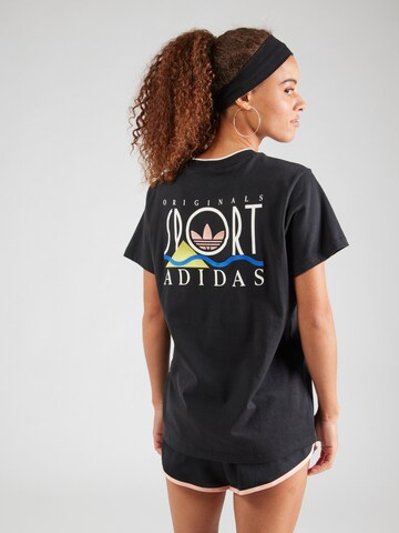 ADIDAS ORIGINALS - Camiseta en negro: frente