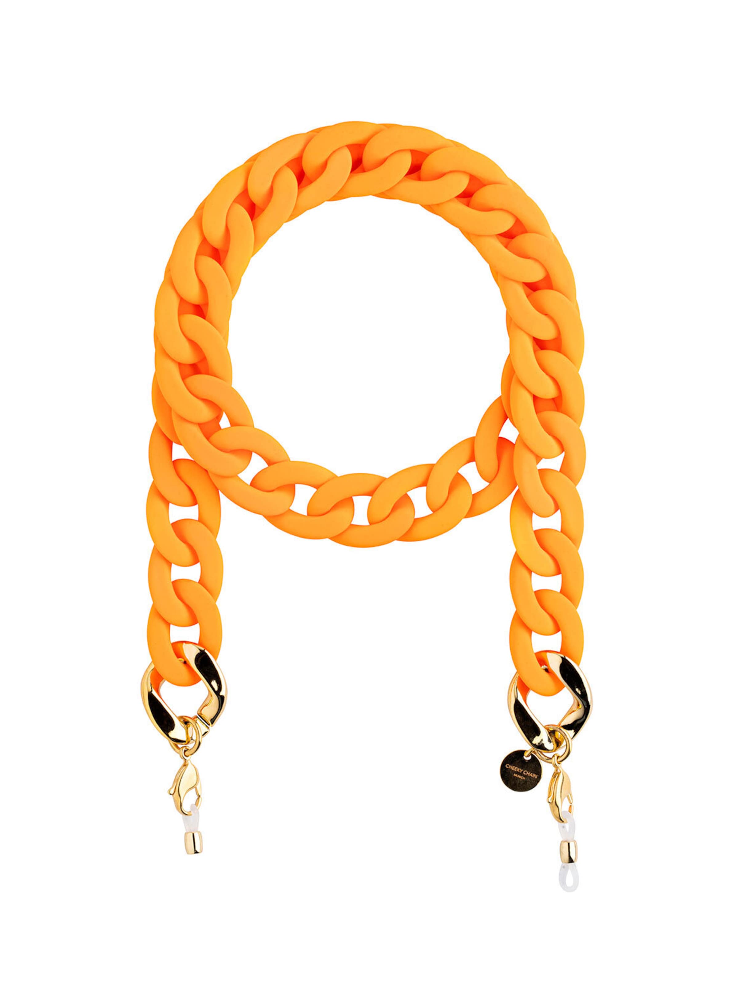 Cheeky Chain Munich Ketting 'Silk' in Oranje: voorkant