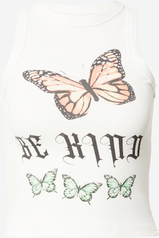 Edikted Top 'Be Kind' in White: front