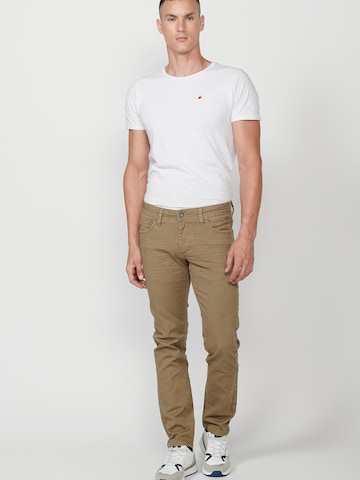 KOROSHI Slimfit Jeans in Braun