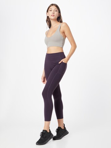 SKECHERS Skinny Workout Pants in Purple