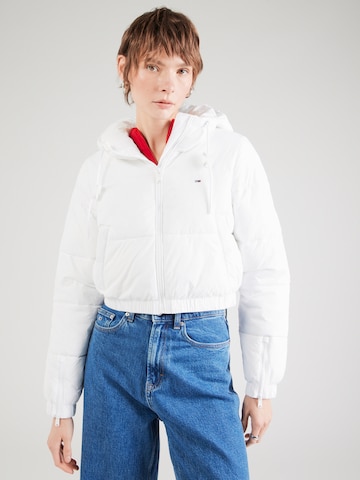 Tommy Jeans Преходно яке в бяло: отпред
