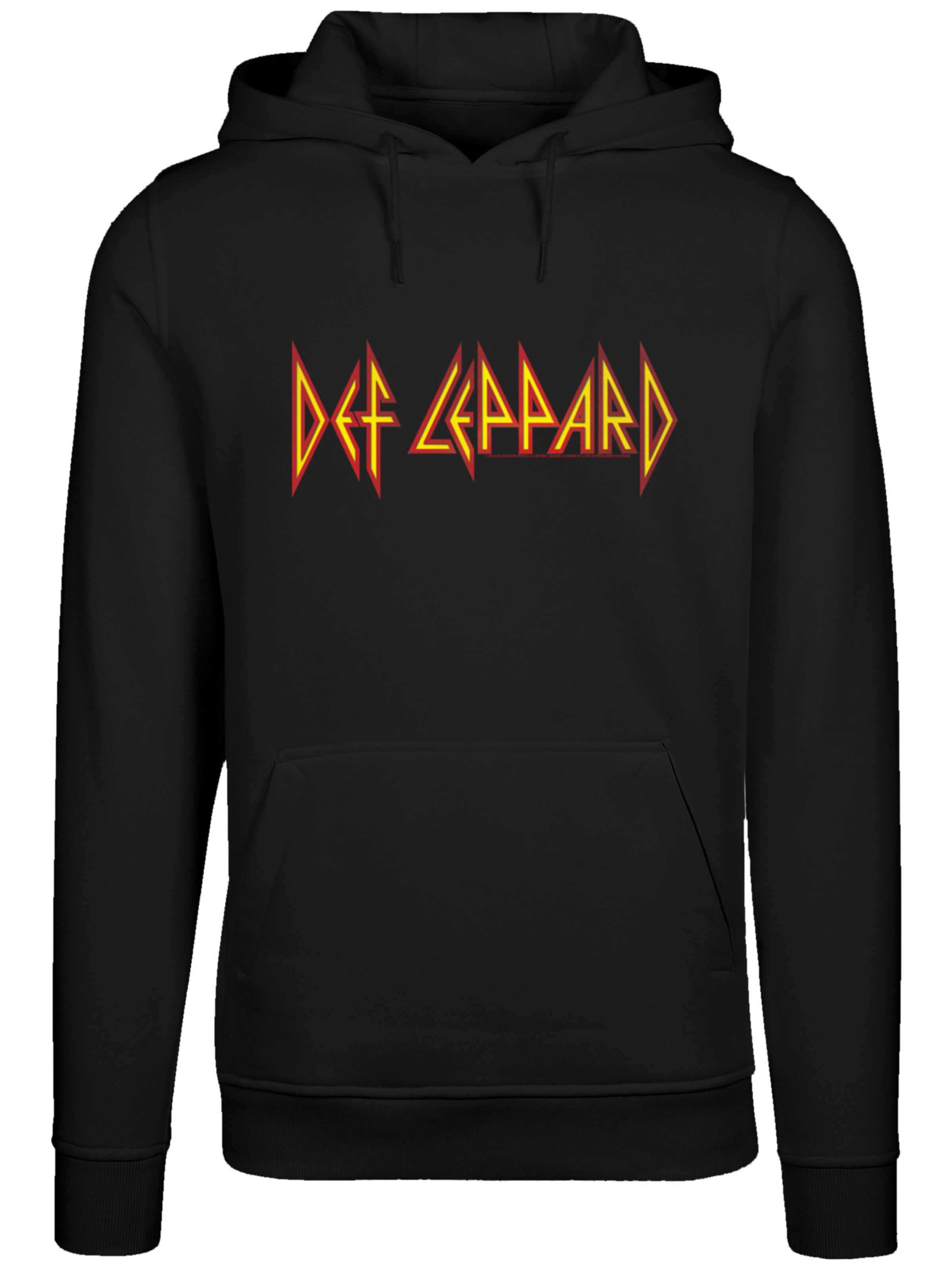 F4NT4STIC Sweatshirt 'Def Leppard' in Zwart: voorkant