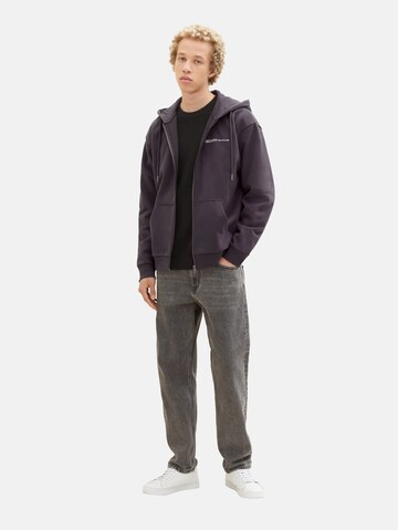 TOM TAILOR Sweat jacket in Grey