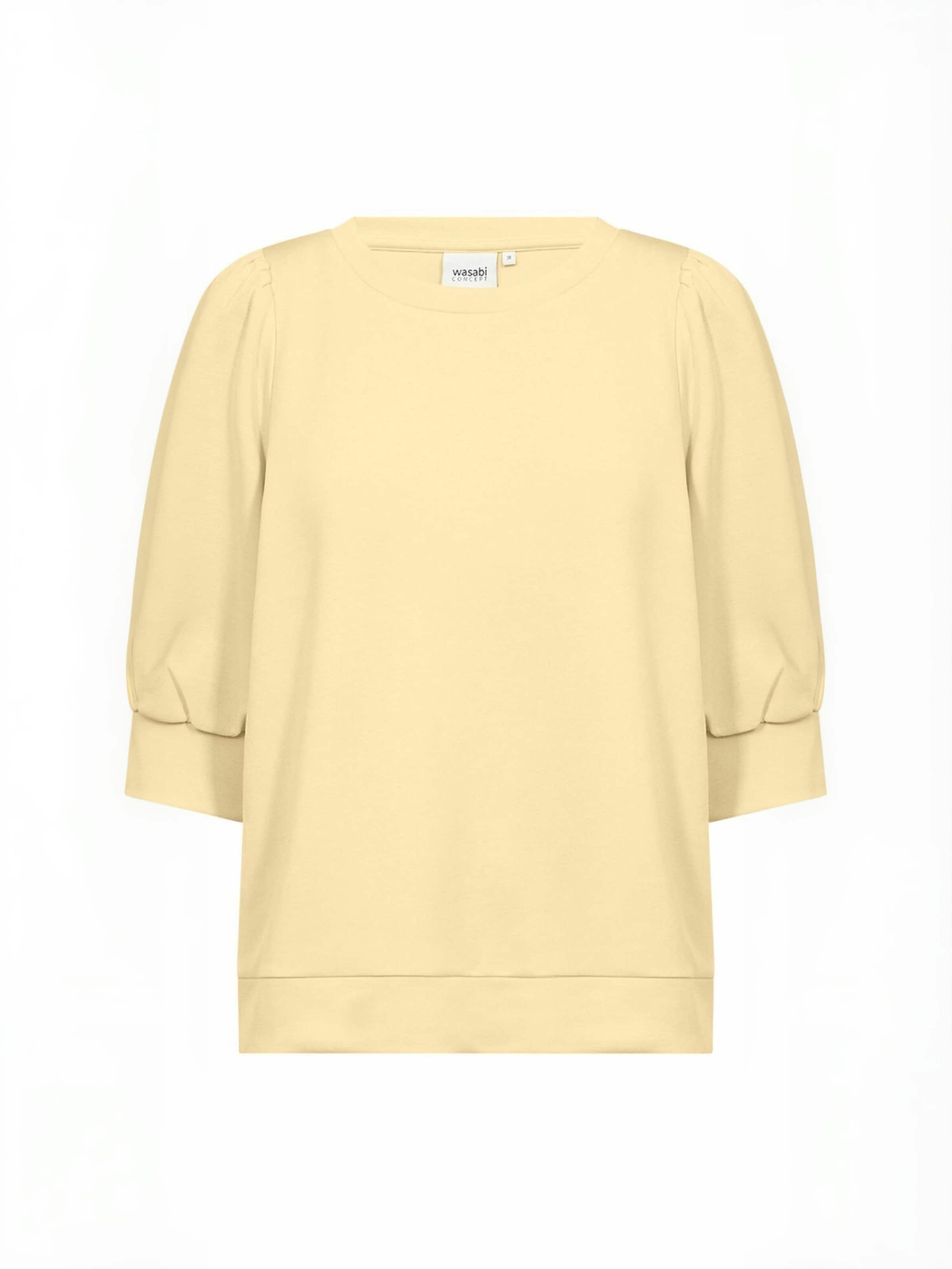 Sweat-shirt 'Sabina' Wasabi Concept en jaune : devant