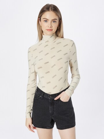 LEVI'S ® Tričko 'Graphic Second Skin Turtleneck' – béžová: přední strana