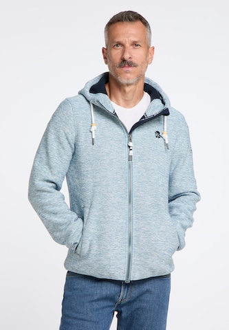 Schmuddelwedda Fleece Jacket in Blue: front