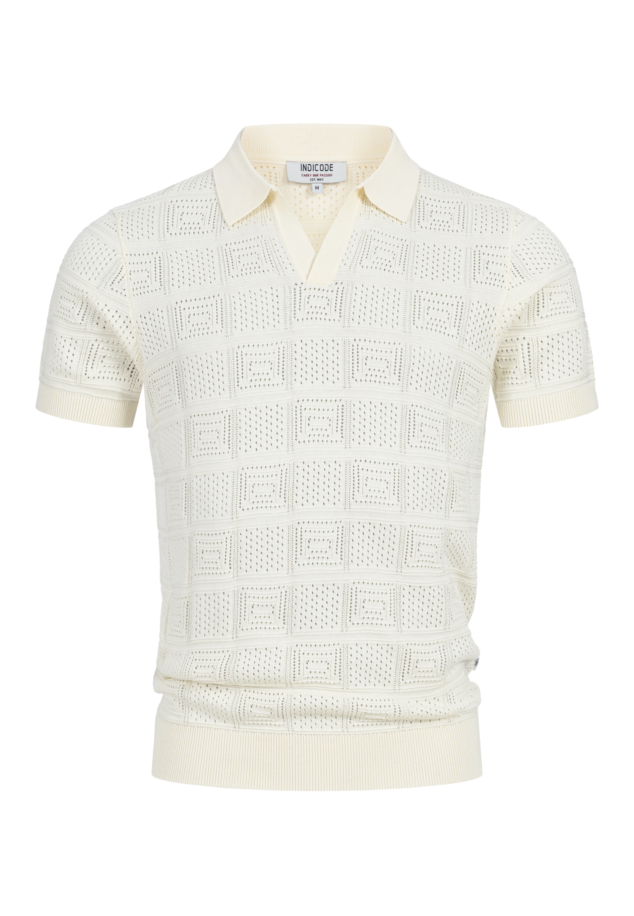 T-Shirt ' INTryto' INDICODE JEANS en blanc : devant