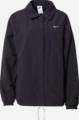 Nike Sportswear Prehodna jakna 'Essential' | črna barva: sprednja stran
